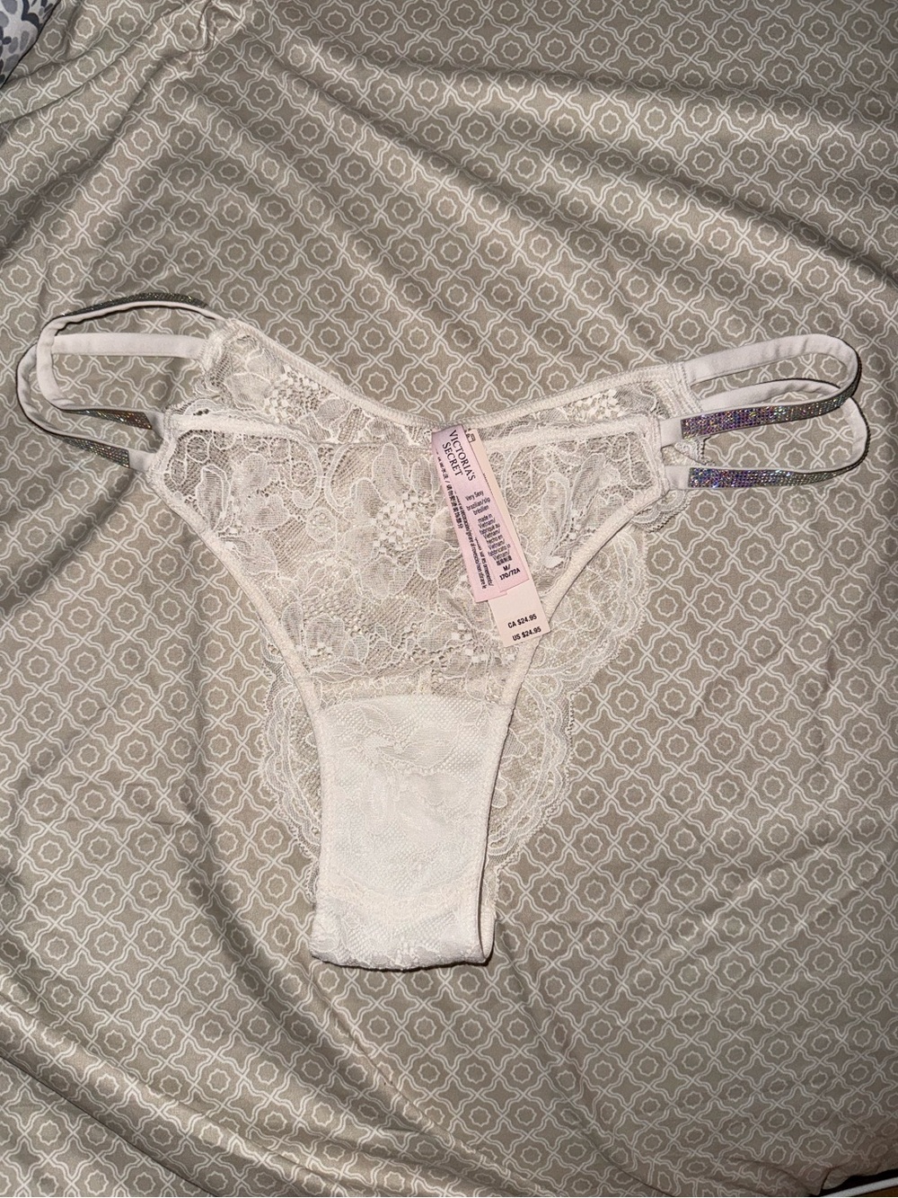Victoria's Secret White Lace Thong